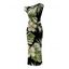 Vintage Hawaiian Dress Tropical Floral Banana Leaf Print Ruched One Shoulder Bodycon Dress - Noir 2XL