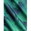 Vacation Dress Ink Wash Floral Print Mesh Cowl Neck Mermaid Slip Dress - Vert XXL | US 14