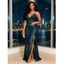 Party Dress Ombre Sequined Ruched See Thru Open Back Plunging Neck Maxi Dress - Vert Foncé XXL | US 12
