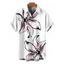 Men's Vacation Shirt Hand-drawn Lily Floral Print Button Up Shirt - Blanc 5XL
