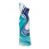 Vacation Couple Outfit Ink Wash Fluid Marble Gradient Ripple Print Ruched One Shoulder Mermaid Bodycon Slit Dress and Shirt Set - Bleu clair S | US 4