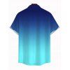 Party Couple Outfit Ombre Ruched One Shoulder Slit Mermaid Bodycon Dress and Shirt Set - Bleu profond S | US 4