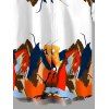 Men's Vacation Shirt Abstract Colorblock Oil Painting Leaf Print Button Up Shirt - multicolor 5XL