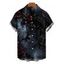Men's Gothic Shirt Rose Floral Butterfly Print Button Up Shirt - Noir 5XL