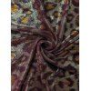Men's Vintage Vacation Shirt Leopard Print Button Up Shirt - Rouge Vineux XL