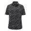 Men's Vintage Shirt Monochrome Wave Striped Print Button Up Textured Shirt - Noir S