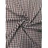 Men's Vintage Shirt Fine Check Print Button Up Textured Shirt - marron foncé XL