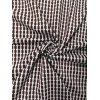 Vintage Couple Outfit Fine Check Print Spaghetti Strap Maxi Bodycon Dress and Shirt Textured Set - marron foncé S | US 4