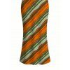 Vacation Vintage Dress Colorblock Bias Striped Print Spaghetti Strap Bodycon Maxi Dress - multicolor A XXL | US 14