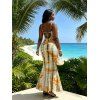 Vintage Vacation Dress Tie Dye Geometric Print Spaghetti Strap Mermaid Bodycon Dress - multicolor XXL | US 14