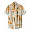 Vintage Vacation Couple Outfit Tie Dye Geometric Print Spaghetti Strap Mermaid Bodycon Dress and Shirt Set - multicolor S | US 4