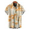 Vintage Vacation Couple Outfit Tie Dye Geometric Print Spaghetti Strap Mermaid Bodycon Dress and Shirt Set - multicolor S | US 4