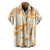 Men's Vintage Vacation Shirt Tie Dye Geometric Print Button Up Shirt - multicolor 5XL