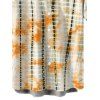 Men's Vintage Vacation Shirt Tie Dye Geometric Print Button Up Shirt - multicolor 5XL