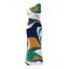 Vintage Vacation Dress Colorblock Abstract Print Ruched One Shoulder Slit Mermaid Bodycon Dress - multicolor A L | US 8-10