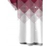 Men's Vacation Shirt Ombre Argyle Geometric Print Button Up Shirt - Rouge Vineux L