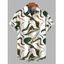 Men's Vacation Shirt Vintage Colorblock Fluid Marble Print Button Up Shirt - Blanc 5XL