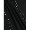 Casual Pants Rivet Solid Color High Waist Slit Flare Pants - Noir XL | US 12
