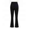 Casual Pants Rivet Solid Color High Waist Slit Flare Pants - Noir XXL | US 14