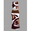 Vacation Women Outfit Fluid Art Print Tank Top High Slit Bodycon Skirt Two Piece Set - Brun XXL | US 14