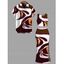 Vacation Couple Outfit Fluid Art Print Tank Top High Slit Bodycon Skirt Women Set and Shirt - Brun S | US 4