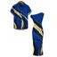 Vacation Couple Outfit Golden Abstract Line Print Skew Neck Bodycon Maxi Dress ad Shirt Set - Bleu S | US 4
