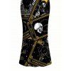 Gothic Dress Tarot Card Skull Print Spaghetti Strap Bodycon Maxi Dress - Noir L | US 8-10