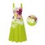 Vacation Dress Watercolor Flower Print Tied Back Square Neck Pocket A Line Dress - Vert Jaune XXL | US 14