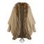 Vintage Sweater Coat Cable Knit Faux Fur Open Front Cinched Back Long Sleeve Coat - Vert profond ONE SIZE