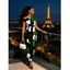 Vintage Dress Colorblock Geometric Print Skew Neck Mermaid Bodycon Maxi Dress - Rouge L | US 8-10