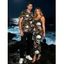 Gothic Couple Outfit Skulls Sunflower Roser Floral Print Spaghetti Strap Bodycon Dress and Shirt Set - Noir S | US 4