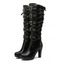 Gothic Lace & Strap Platform Buckle Boots - Noir EU 35