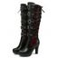 Gothic Lace & Strap Platform Buckle Boots - Noir EU 35