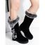 Faux Fur Trimmed Burgundy Suede Mid-Calf Boots - marron foncé EU 36