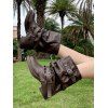 Comfy Vintage Buckled Slouch Streetwear Adjustable Boots - marron foncé EU 36
