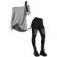 Women Gothic Outfit Textured Skew Neck Top and Grommet Hollow Out Pants Set - Rouge foncé S | US 4