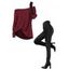 Women Outfit Skew Neck Textured Solid Color Top and Grommet Lace Up Leggings Set - Couleur Caramel S | US 4