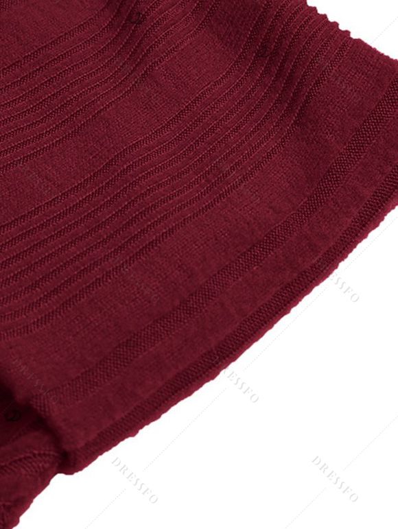Solid Color Women Outfit Off the Shoulder Textured Sweater and Bodycon Maxi Skirt Set - Rouge Vineux S | US 4