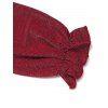 Vintage Jumpsuit Solid Color Glitter Long Sleeve Ruffle Cuff High‑Waist Jumpsuit with Back Cutout - Rouge XL | US 12