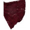 Party Dress Velvet Lace Panel Tied Ruched Bell Sleeve Mini Prom Dress - Rouge Vineux M | US 6