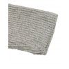 Solid Color Sweater Dress Ribbed Ruched Long Sleeve Slit Knitted Dress - Gris Clair XL | US 12