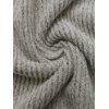Solid Color Sweater Dress Ribbed Ruched Long Sleeve Slit Knitted Dress - Gris Clair M | US 6