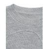 Casual Sweater 3D Floral Round Neck Long Sleeve Pullover Sweater - Gris Foncé S | US 4