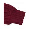 Solid Color Women Outfit Off the Shoulder Textured Sweater and Bodycon Maxi Skirt Set - Rouge Vineux S | US 4
