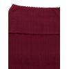 Solid Color Women Outfit Off the Shoulder Textured Sweater and Bodycon Maxi Skirt Set - Rouge Vineux S | US 4
