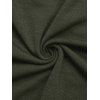 Casual Top Solid Color Skew Neck Mock Button Long Sleeve Pullover T-shirt - Vert profond S | US 4