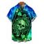 Men's Gothic Shirt Skull Playing Cards Colorblock Flame Print Button Up Shirt - multicolor A 5XL