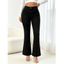 High Waist Flare Jeans Pocket Zipper Fly Denim Pants - Bleu clair M | US 6