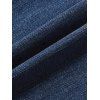 Vintage Wash Jeans High Waist Pocket Zipper Fly Wide‑Leg Denim Pants - Bleu profond M | US 6