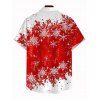 Christmas Couple Outfit Colorblock Snowman Snowflake Print Bell Sleeve A Line Mini Party Dress and Shirt Set - Rouge S | US 4